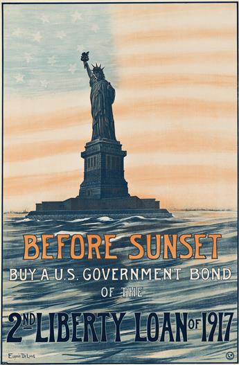 EUGENIE DE LAND SAUGSTAD (1872-1961) Before Sunset / Buy a U.S. Government Bond of the 2nd Liberty Loan of 1917. 1917.                           